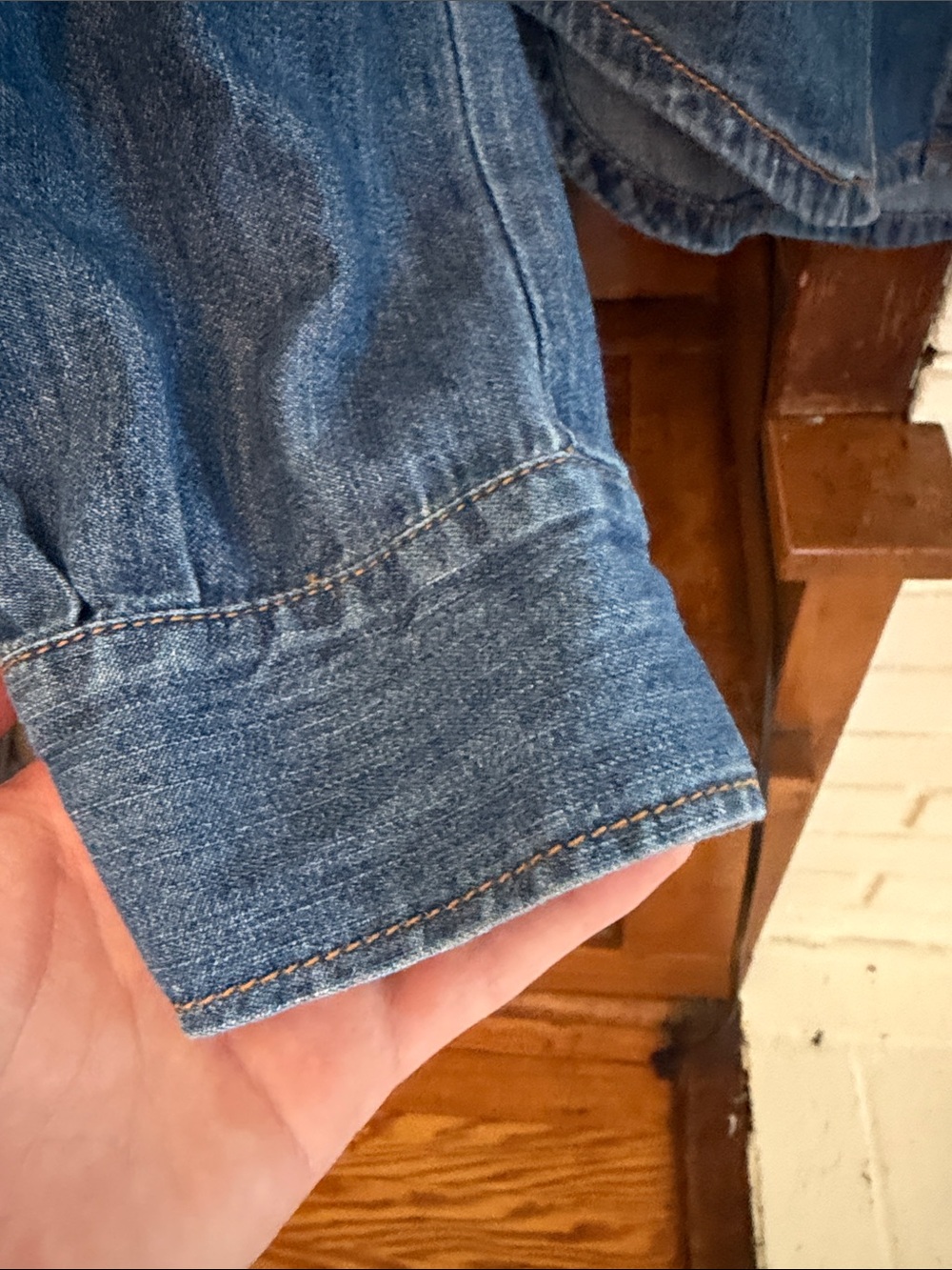Veronica Beard Grotto Denim Blouse - Picture 5 of 7